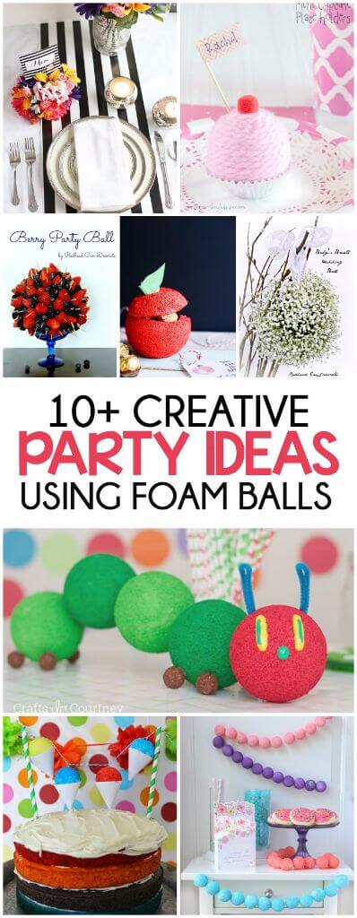 Who knew you could use foam balls in so many ways? Love all of these easy party decorations and party ideas using foam balls. 