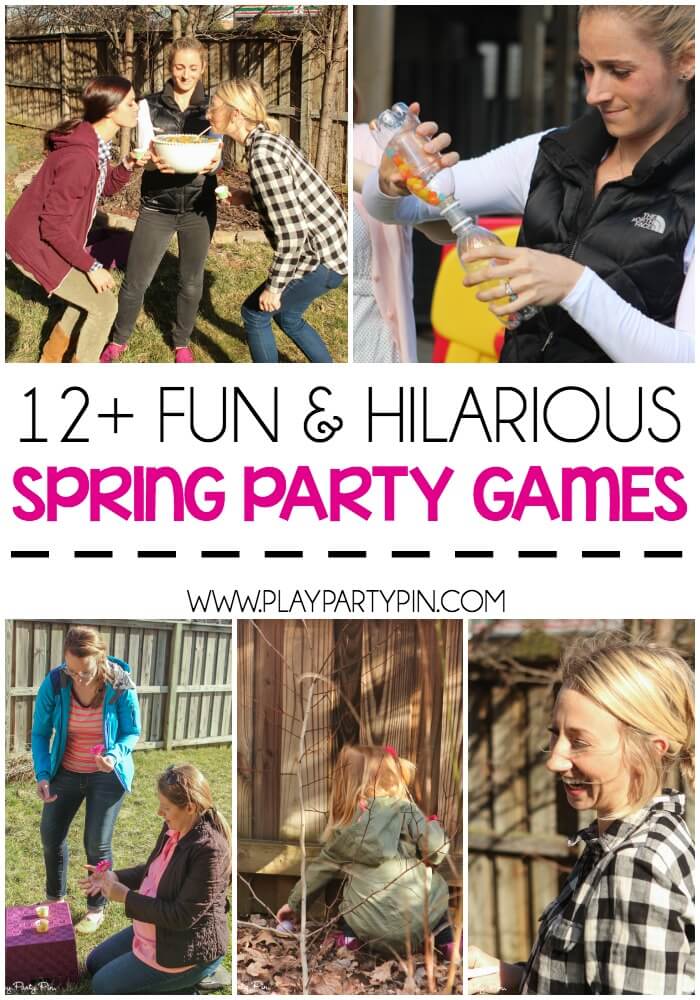 12+ spring party games and Easter party games to keep your guests laughing all night long, so fun and hilarious!