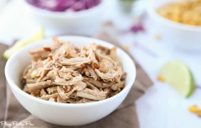 Simple crockpot pulled pork recipe that's perfect for pork tacos