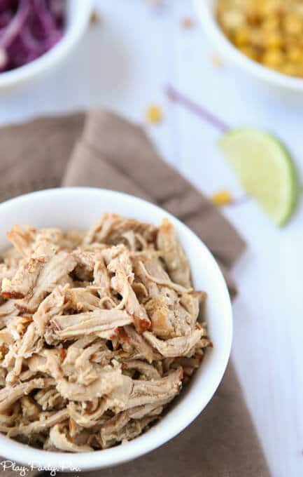 Simple crockpot pulled pork recipe that's perfect for pork tacos