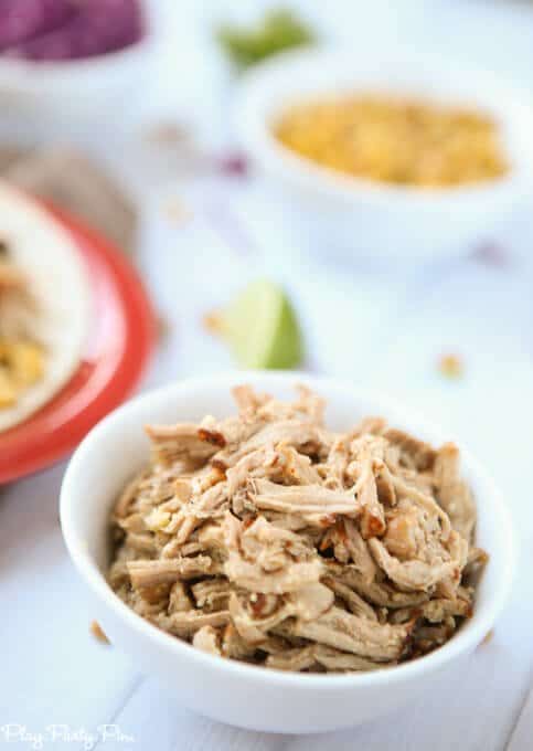 Simple crockpot pulled pork recipe that's perfect for pork tacos