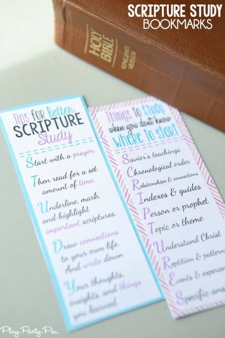 Love these free printable scripture study bookmarks and the great tips for better scripture study! These are perfect LDS young women handouts or even just LDS youth handouts!