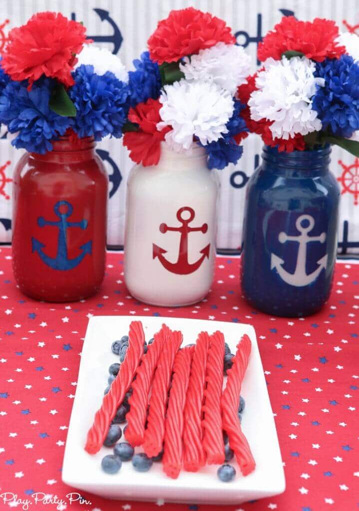 A nautical party is perfect for 4th of July! Use these nautical party ideas and 4th of July party ideas to throw the best red, white, and blue party ever!