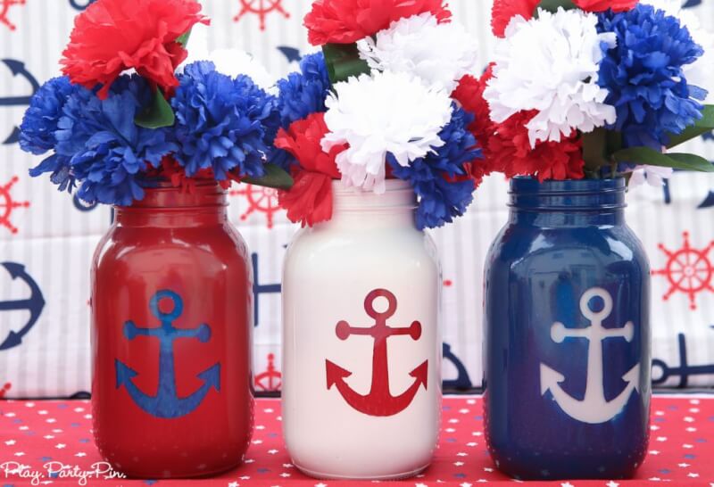 A nautical party is perfect for 4th of July! Use these nautical party ideas and 4th of July party ideas to throw the best red, white, and blue party ever!