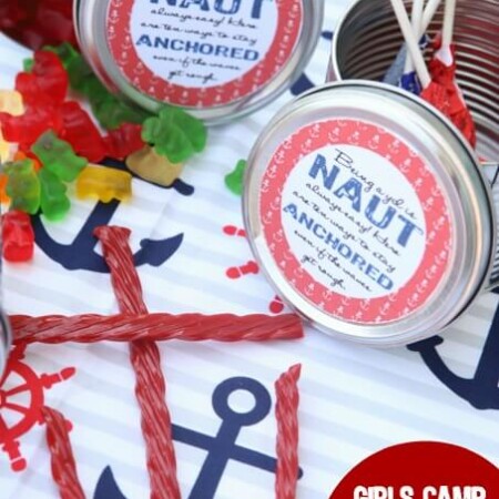 Girls camp handout ideas, great for YCL training or YCL gifts. Love these nautical themed girls camp pillow treat ideas!