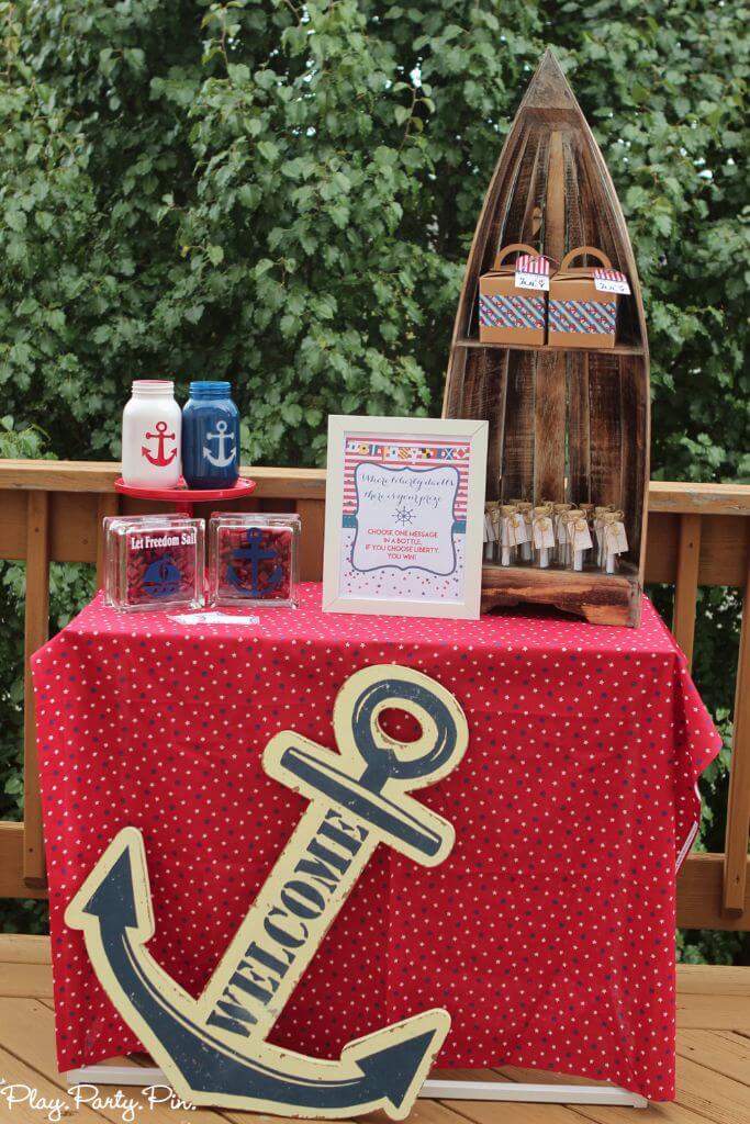 Nautical party games and 4th of July party ideas, tons of party ideas on this site! 