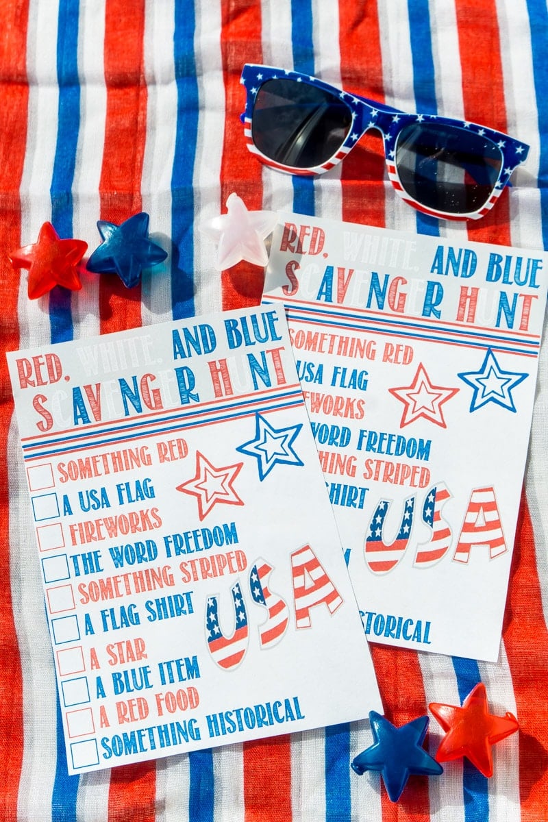 4th of July scavenger hunt