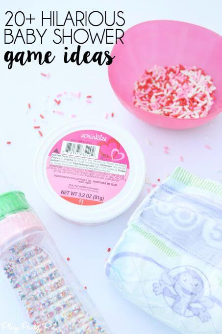 20 hilarious baby shower games that are also perfect for a 2nd time mom baby sprinkle!