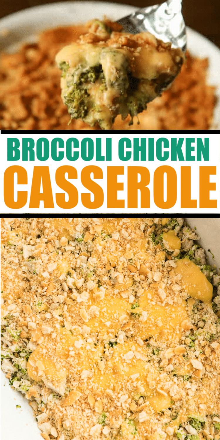 This broccoli cheese chicken casserole with Ritz crackers is one of the easiest weeknight dinner recipes and one of my favorites! It's one part creamy, one part crunch, and absolutely delicious! 