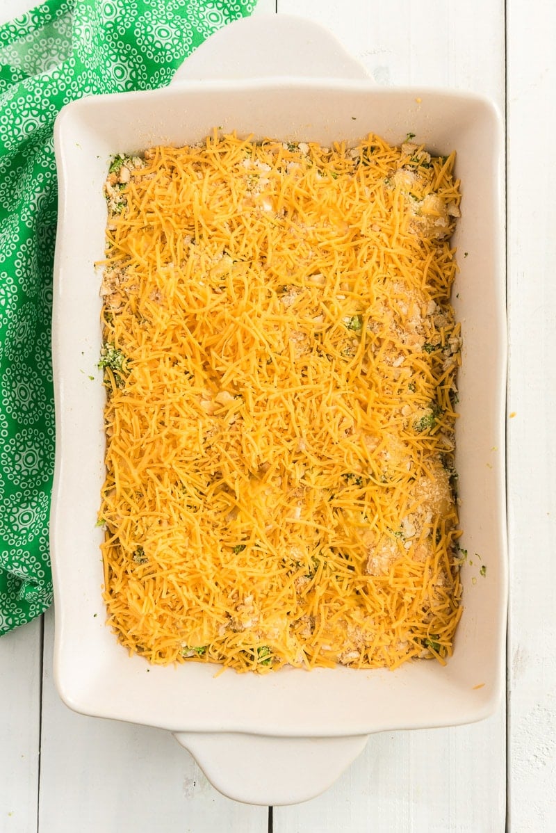 Cheese on top of ritz chicken casserole