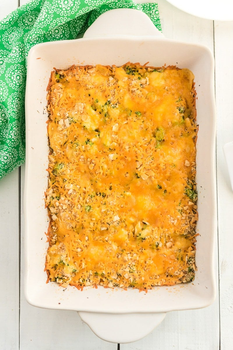 Easy Broccoli Chicken Casserole with Ritz Crackers Play Party Plan