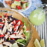 Easy southwestern chicken salad with cilantro lime dressing that's a great weeknight dinner or easy dinner recipe!
