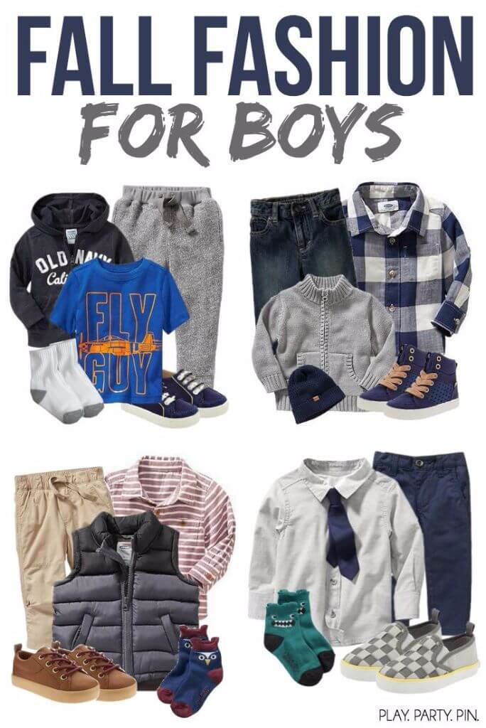 Great fall outfit ideas for boys and toddlers, perfect for playing and moving around!