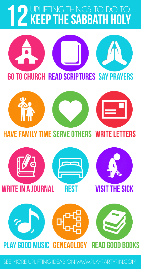 These keeping the sabbath day holy handouts are perfect for teaching young women, teaching kids, or even teaching adults about uplifting things to do on the sabbath!