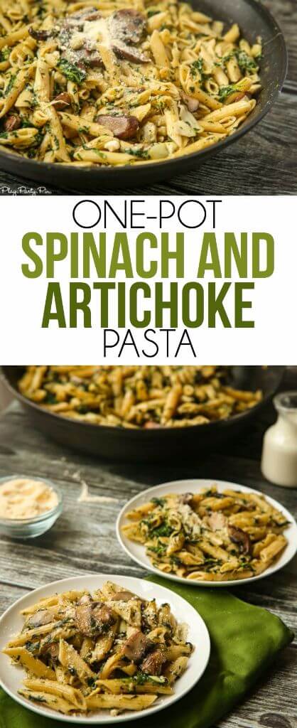 This easy one-pot spinach artichoke pasta recipe looks yummy and delicious! Definitely one to add to my easy pasta recipes list!
