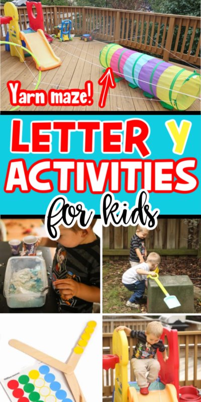 Seven letter Y activities to keep kids entertained all day long! Everything from a yarn maze to some yellow foods and more! 