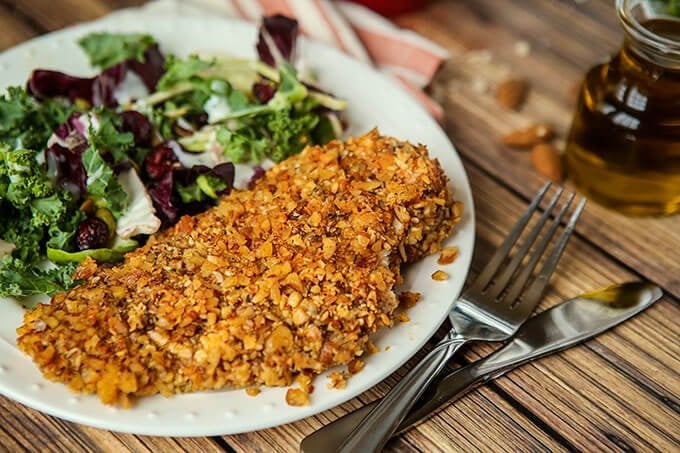 This easy almond chicken recipe is a great paleo dinner idea and perfect for someone looking for a delicious gluten-free dinner!