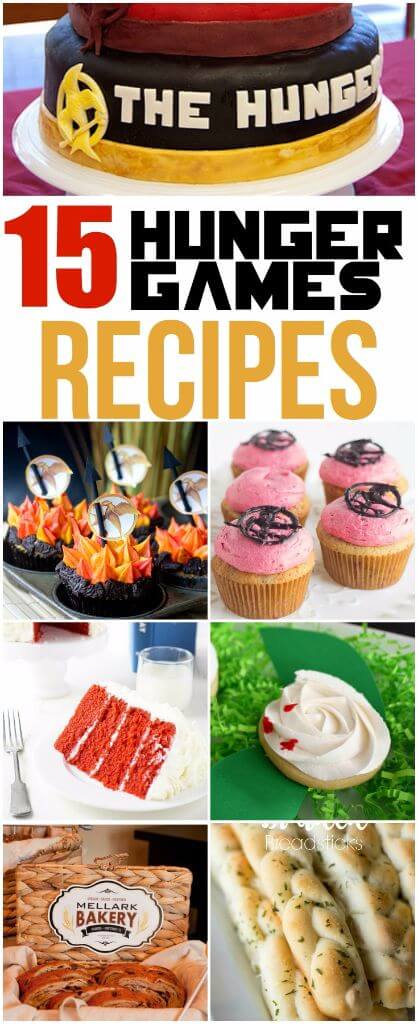 Have a secret crush on Jennifer Lawrence or Hunger Games quotes running through your head? You’re gonna love this collection of 15 Hunger Games recipes. They’re the perfect way to celebrate the Hunger Games Mockingjay Part 2 release! Yummy desserts, cupcakes, appetizers, cakes, and other great food ideas all inspired by your favorite movies. And holy cow that last recipe sounds so good. 