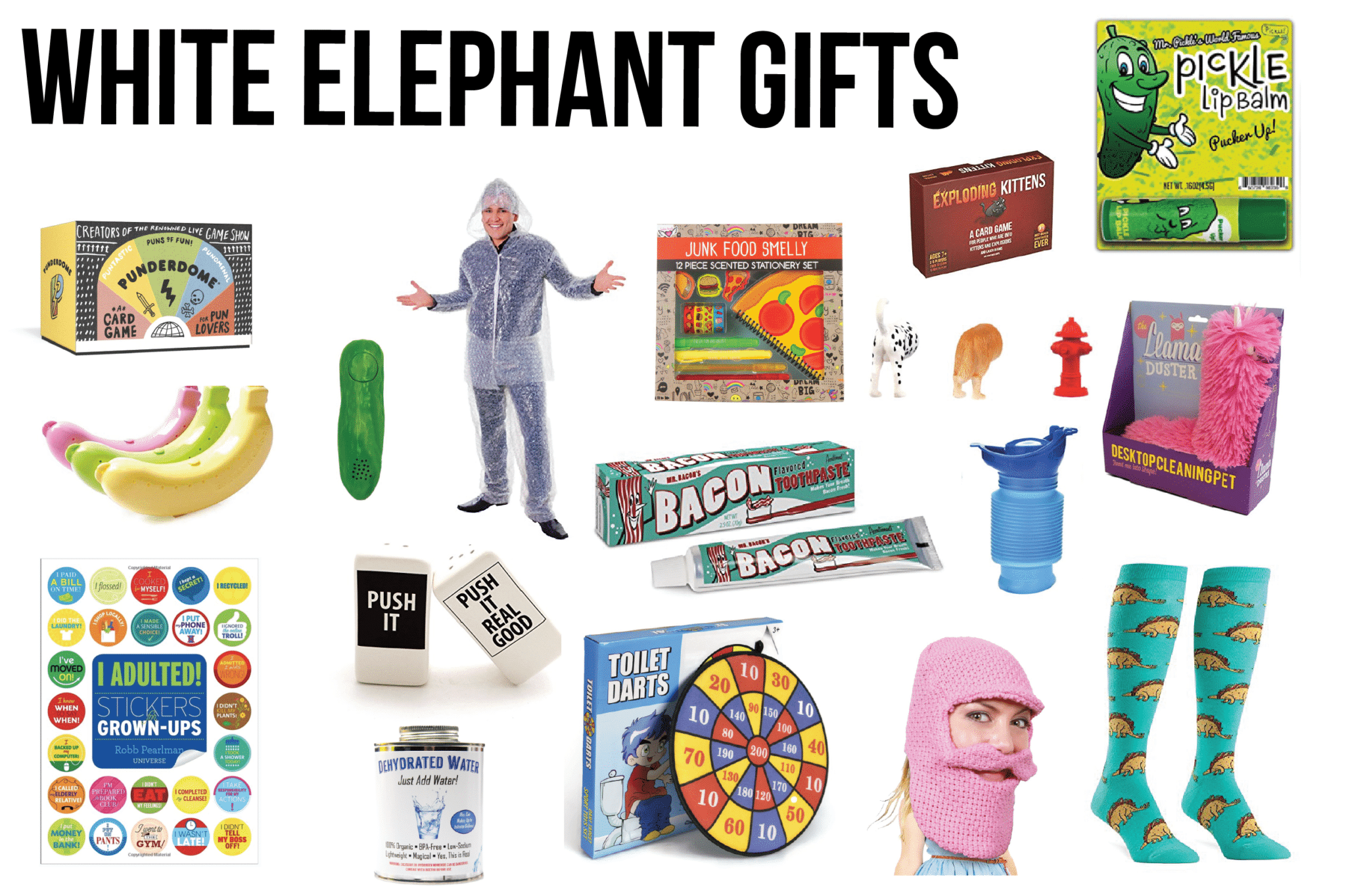 The best white elephant gifts ever along with white elephant rules, the definition of white elephant and more