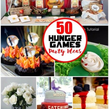 Have a secret crush on Jennifer Lawrence or Hunger Games quotes running through your head? You’re gonna love this. This ultimate collection of 50 Hunger Games party ideas is the perfect way to celebrate the Hunger Games Mockingjay Part 2 release! Everything from Hunger Games party decorations to Hunger Games party activities. And tons of amazing Hunger Games party food ideas including some of the most amazing desserts and cake recipes ever. I’m still drooling over the last food idea.