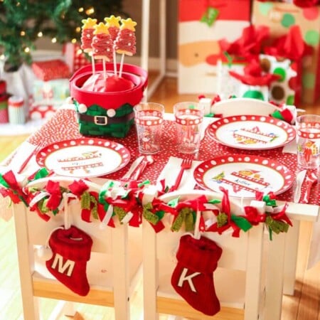 Need some fun Elf on the Shelf goodbye ideas? Love this Elf on the Shelf goodbye breakfast idea, complete with a printable Elf on the Shelf goodbye letter telling your kids to look for the party! Includes everything from fun food and Christmas ideas to Elf on the Shelf party games for kids, gift ideas, and other fun goodbye Elf on the Shelf ideas! I’m definitely doing this with my kids for Christmas this year! Love the candy cane catch game!