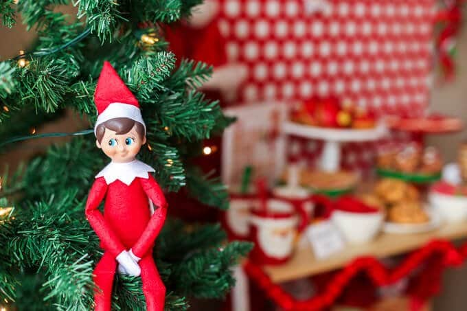 Need some fun Elf on the Shelf goodbye ideas? Love this Elf on the Shelf goodbye breakfast idea, complete with a printable Elf on the Shelf goodbye letter telling your kids to look for the party! Includes everything from fun food and Christmas ideas to Elf on the Shelf party games for kids, gift ideas, and other fun goodbye Elf on the Shelf ideas! I’m definitely doing this with my kids for Christmas this year! Love the candy cane catch game! 