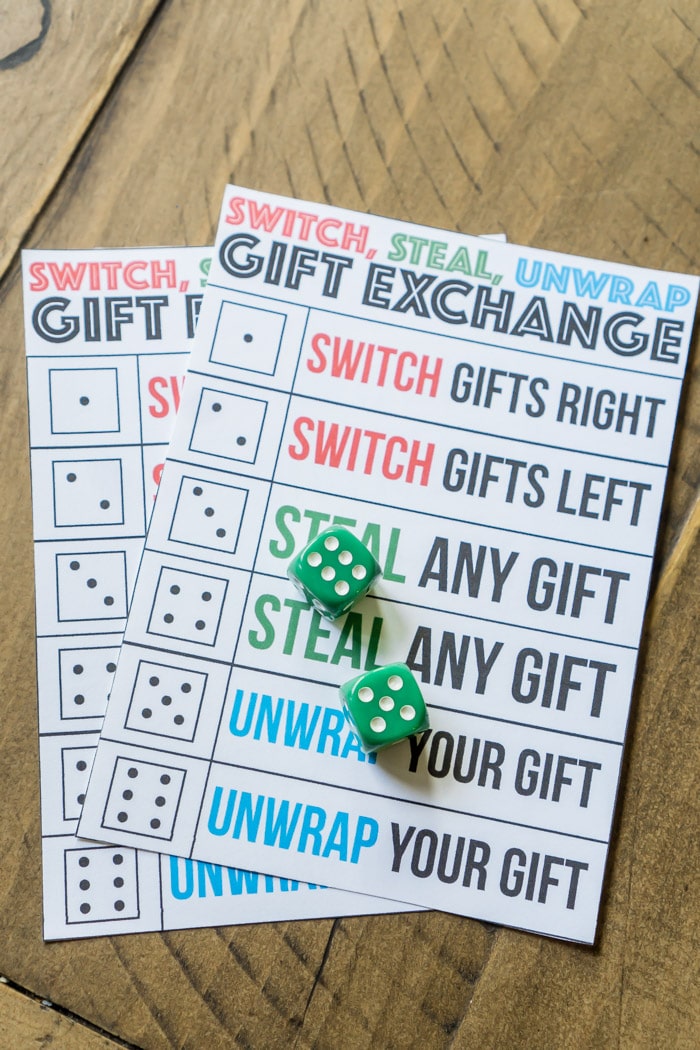 Switch Steal Unwrap Gift Exchange Dice Game Play Party Plan