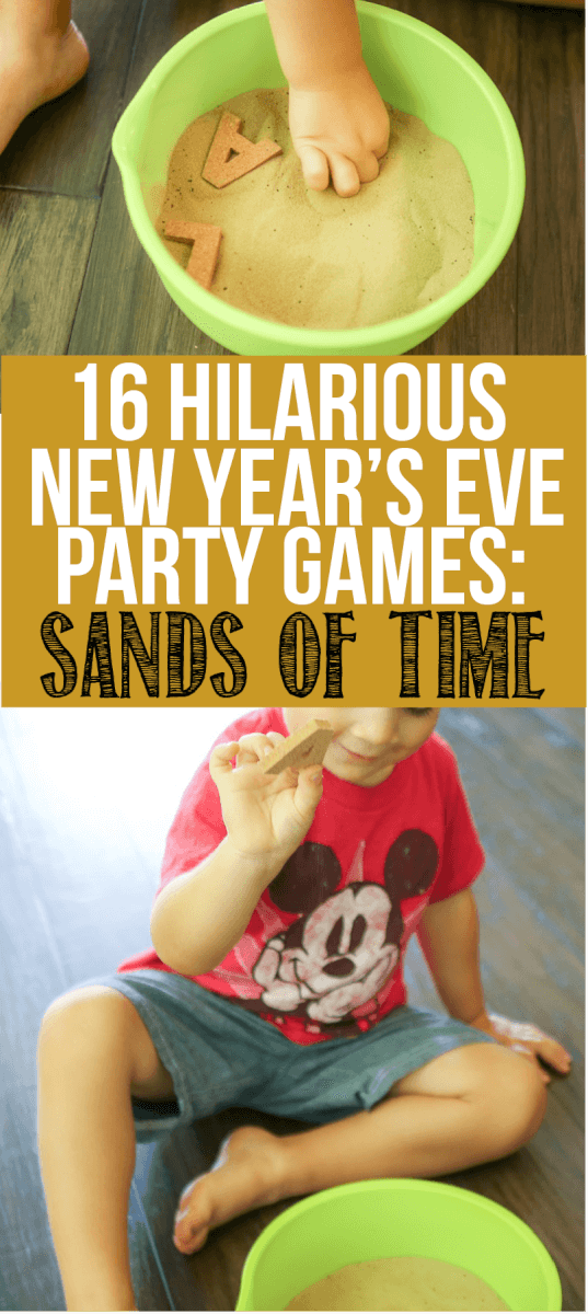 16 awesome New Years Eve party games that work for adults, for teens, for kids, or really anyone else who plays games! Children and entire families will love these fun minute to win it style ideas to play all night long! #14 looks hilarious! 