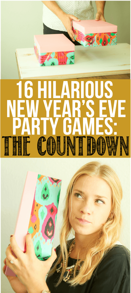 16 awesome New Years Eve party games that work for adults, for teens, for kids, or really anyone else who plays games! Children and entire families will love these fun minute to win it style ideas to play all night long! #14 looks hilarious! 