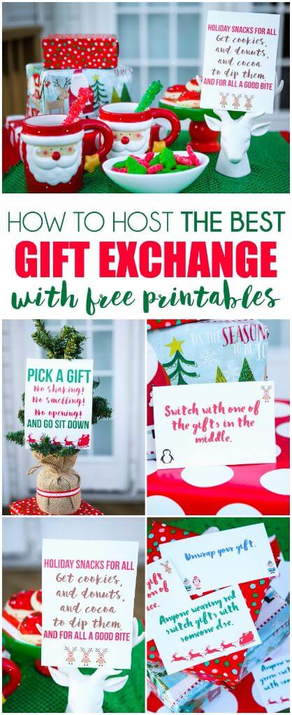 Seven great tips for hosting the best gift exchange! Everything from fun gift exchange themes to printable gift exchange games. I love the DIY gifts theme, that would be a perfect way to swap Christmas gifts with your best friends! And on top of all of the gift exchange ideas, some great gift exchange gifts too! I need to do more of #7! 