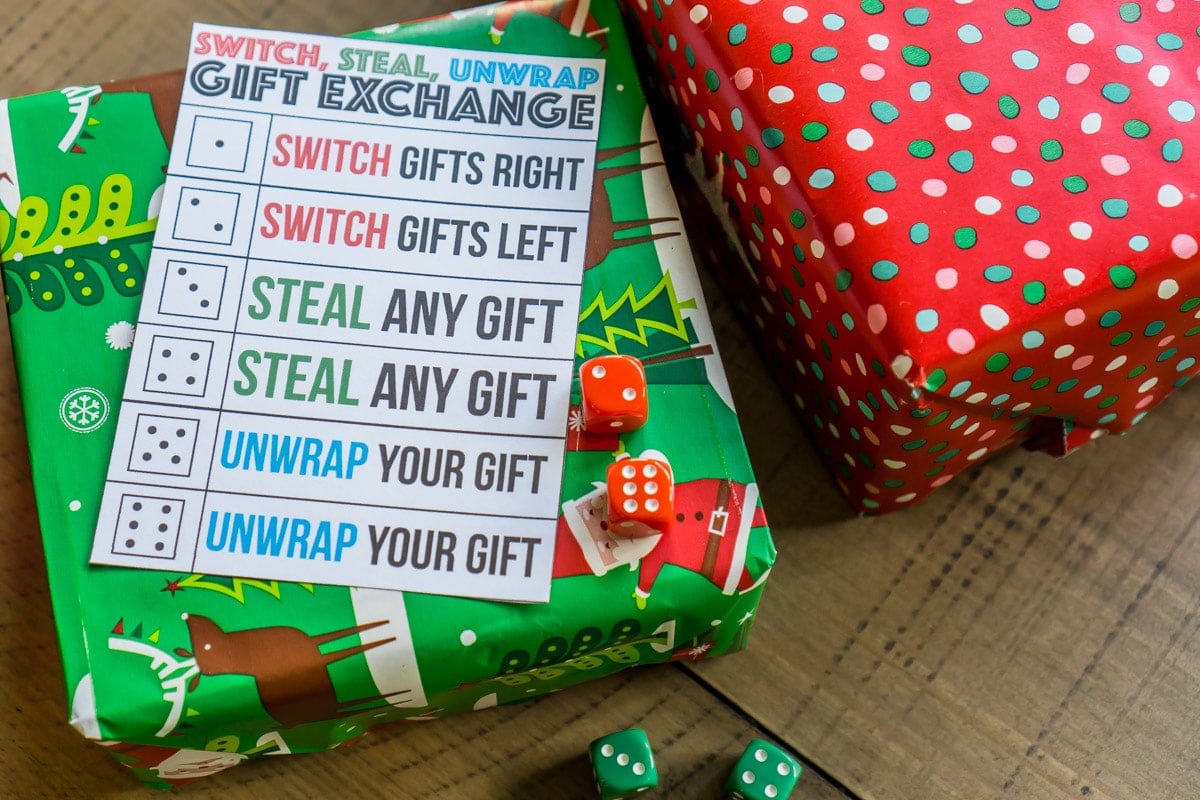 Free Printable Christmas Dice Game For Gift Exchanges