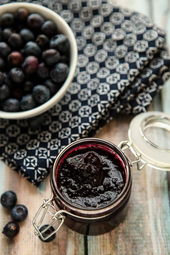 This maple blueberry sauce is the perfect topper for all of your breakfast recipes or even great for your favorite chicken recipes! 