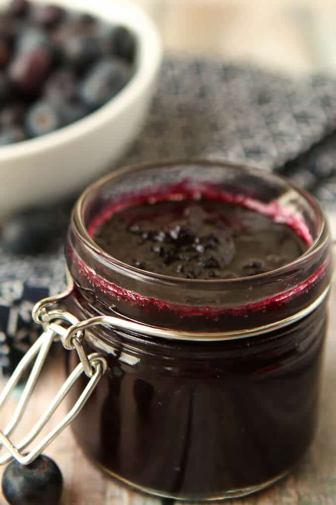 This maple blueberry sauce is the perfect topper for all of your breakfast recipes or even great for your favorite chicken recipes! 