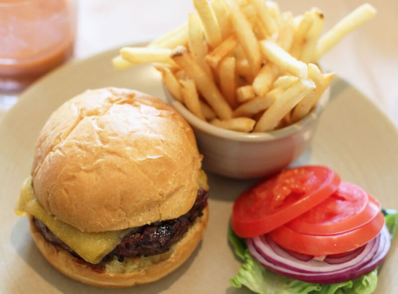 Burger and Fries at Meadowood