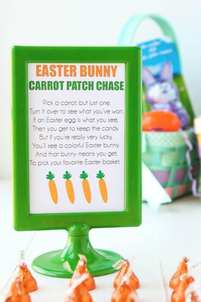 Free printable Easter party games that are perfect for kids of all ages! Print out the stickers, put them on the bottom of Hershey’s kisses, and play away! I can’t wait to try all three of these games with my kids!