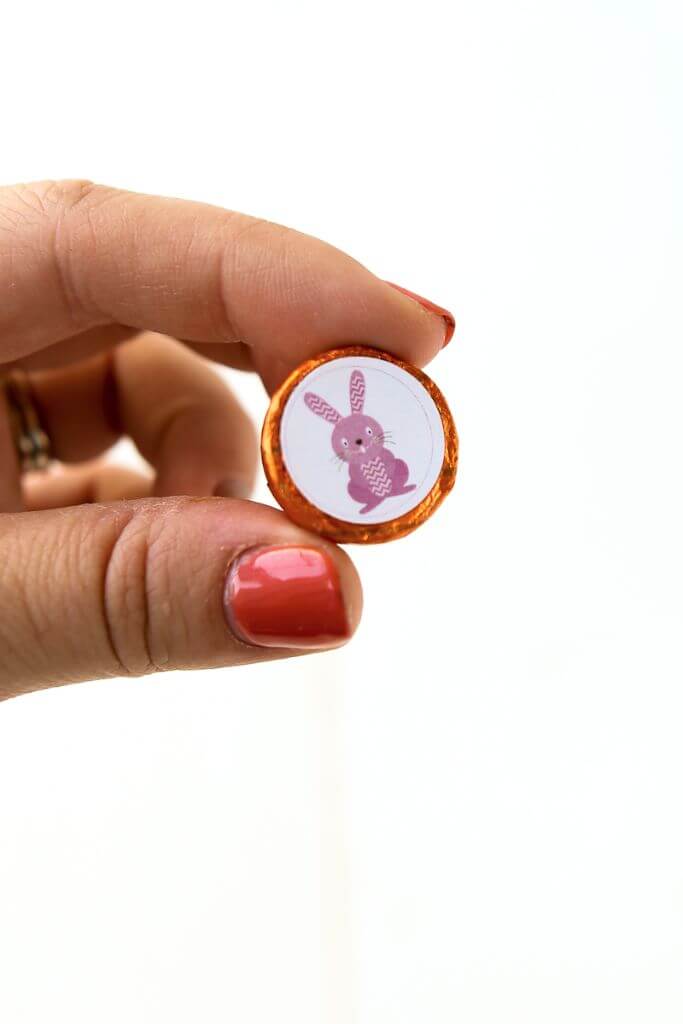 Free printable Easter party games that are perfect for kids of all ages! Print out the stickers, put them on the bottom of Hershey’s kisses, and play away! I can’t wait to try all three of these games with my kids!