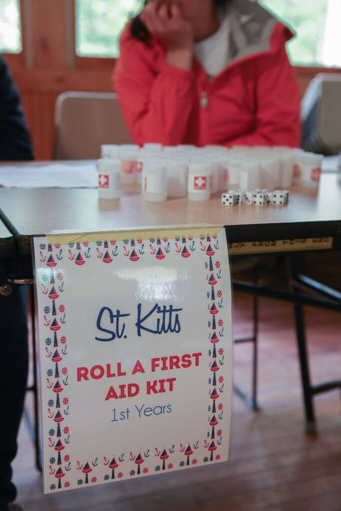 This roll a first aid kit is such a fun girls camp certification idea or even for girl scouts! Such a fun way to teach what goes in a basic first aid kit certification.