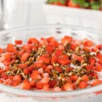Bowl of strawberry fluff salad