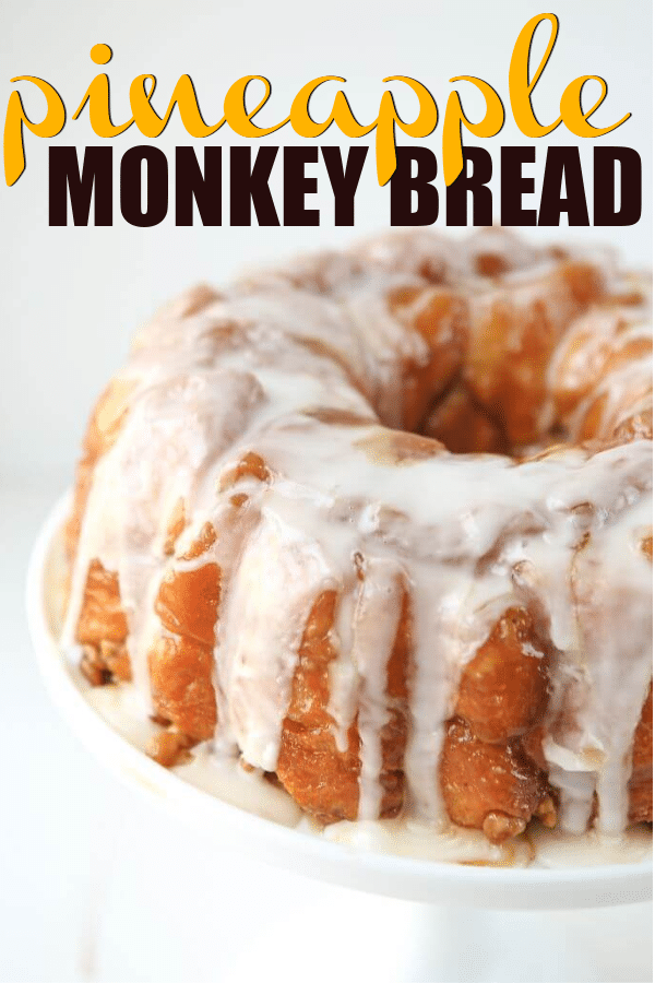 The best pineapple monkey bread recipe made with canned biscuits, pecans, and pineapple! Easy to make and absolutely delicious!