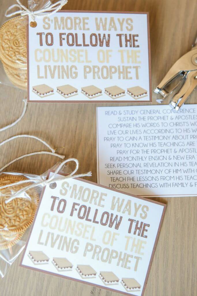 Fun come follow me lesson handout idea for teaching about following the prophet! And this blog has tons of other cute Come Follow Me lesson ideas and young women handout ideas!