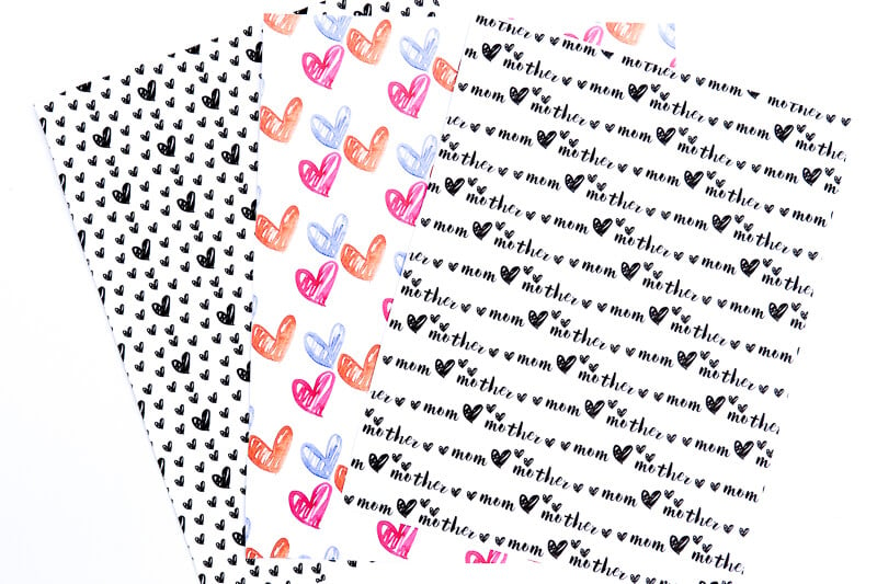 Free printable wrapping paper that's perfect for Mother's Day! Such a fun way to wrap up your Mother's Day gifts!