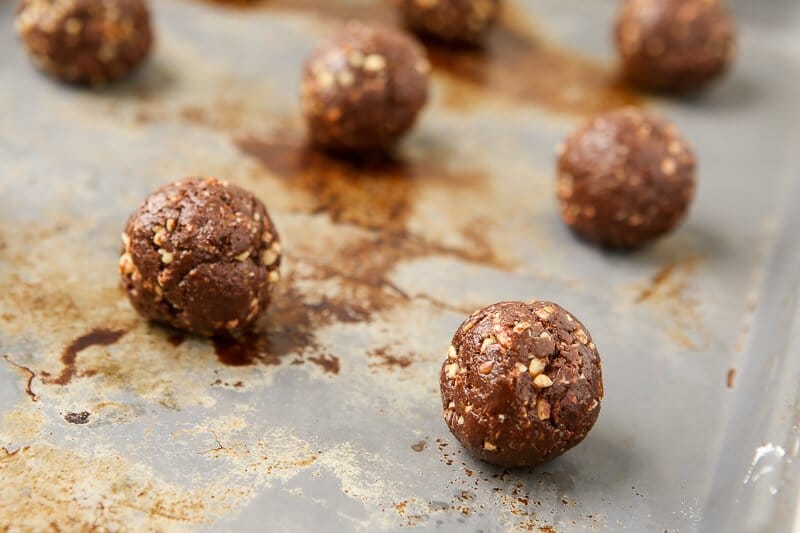 These rocky road protein balls are the perfect pick you up snack when you're craving something sweet but don't want to blow it! With over 4 grams of protein in each one, they're a great healthy snack idea!