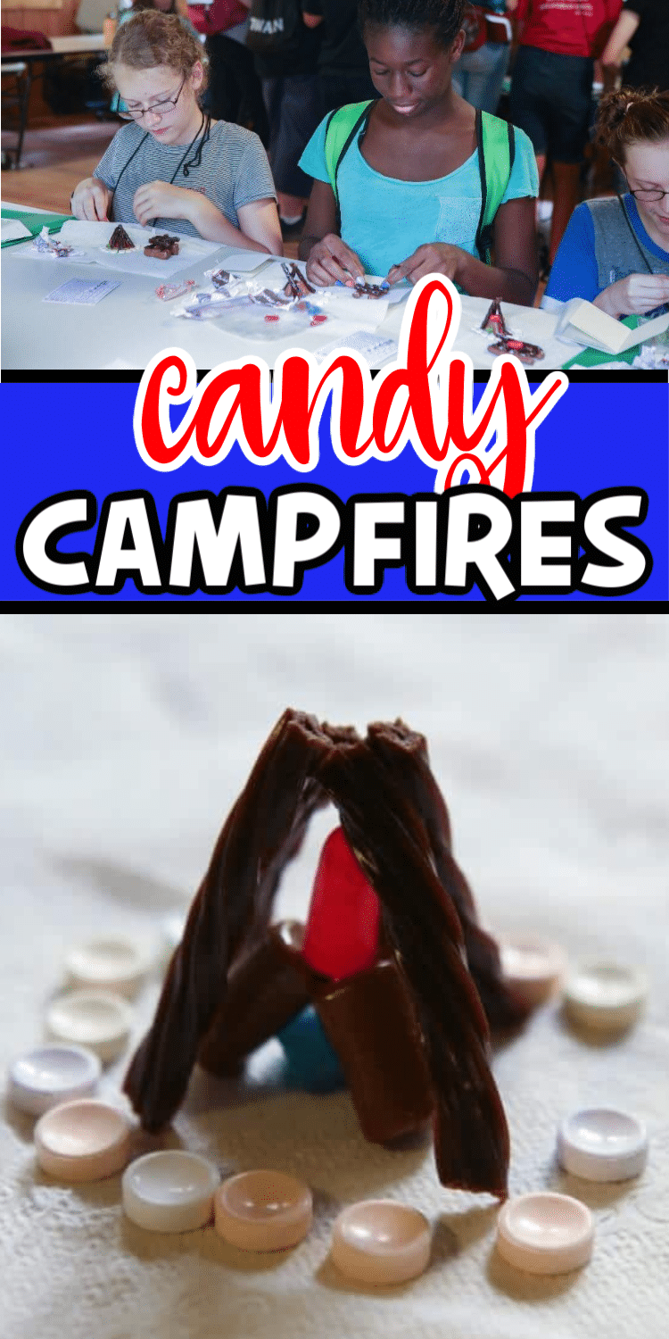Pictures of a candy campfire