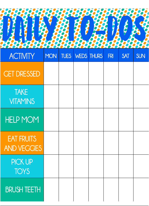 This free printable chore chart for toddlers is perfect and comes with free printable stickers that match the chart! Such a cute idea and love that it comes with boy and girl versions!