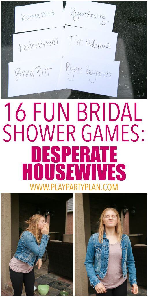 Acting out desperate housewives in one of the most hilarious bridal shower games