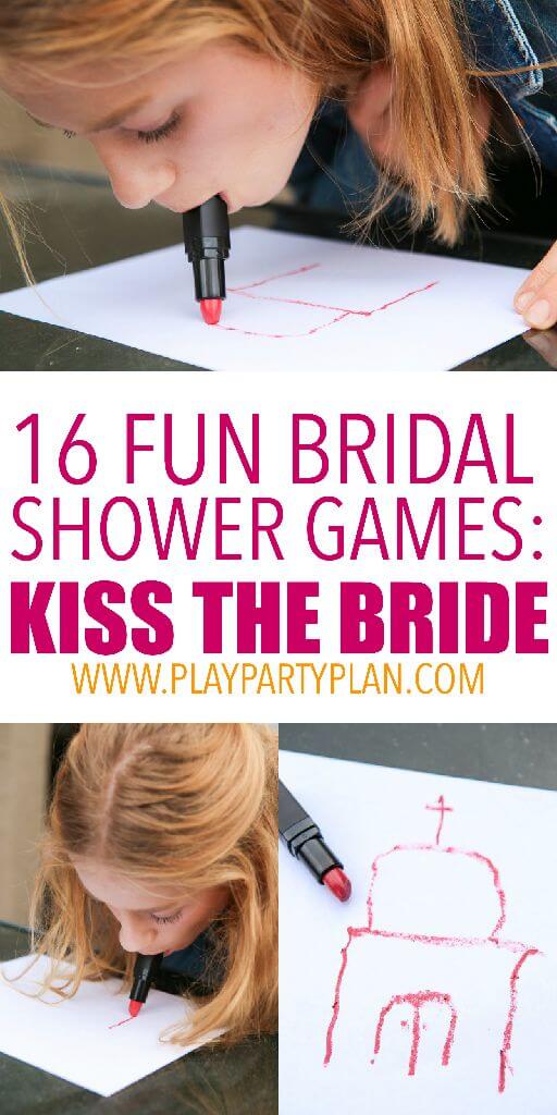 Playing lipstick pictionary and other fun bridal shower games