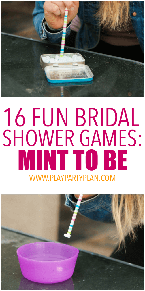 Playing mint to be and other wedding shower games