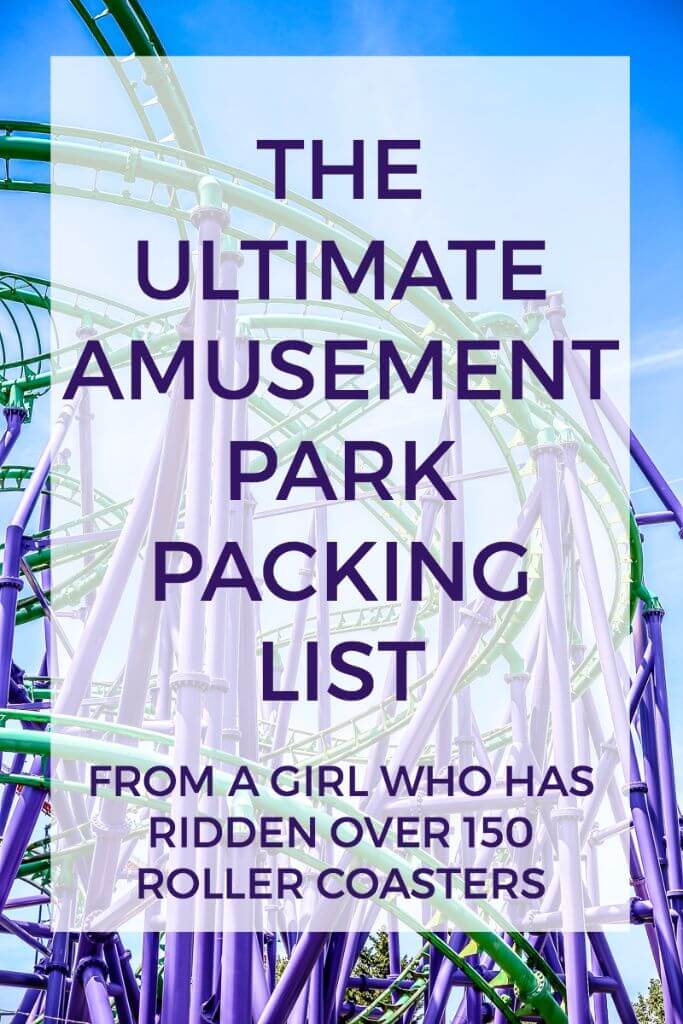 Great packing list for amusement parks, including a bunch of things you probably didn't think of!
