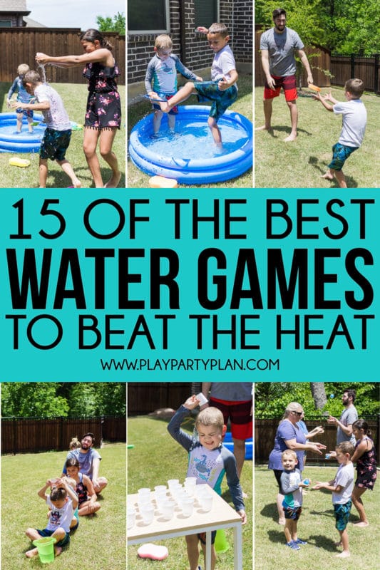 Whether you’re looking for outdoor water games for kids or easy games for summer birthday parties, these 15 water games are for you! They are perfect for field day, summer camp, and more!