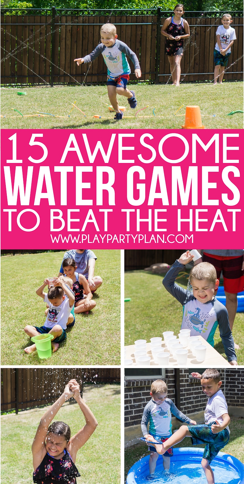 Whether you’re looking for outdoor water games for kids or easy games for summer birthday parties, these 15 water games are for you! They are perfect for field day, summer camp, and more! 